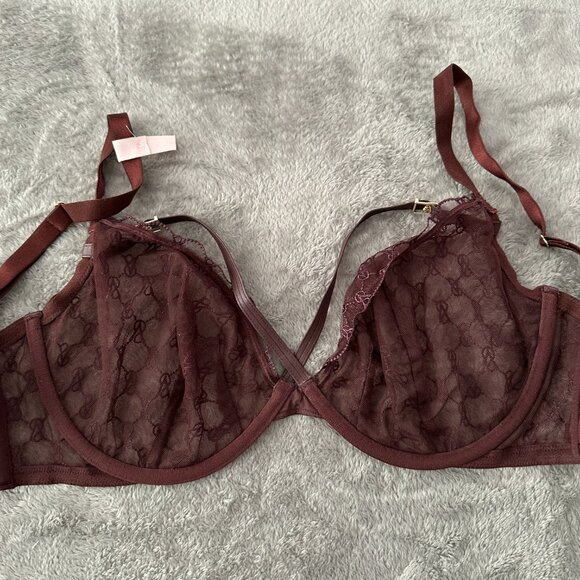 NWOT Victoria's Secret Very Sexy Low Cut Demi Underwire Bra 36DD Unlined - Picture 6 of 6
